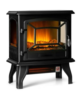 Freestanding Fireplace Heater with Realistic Dancing Flame Effect