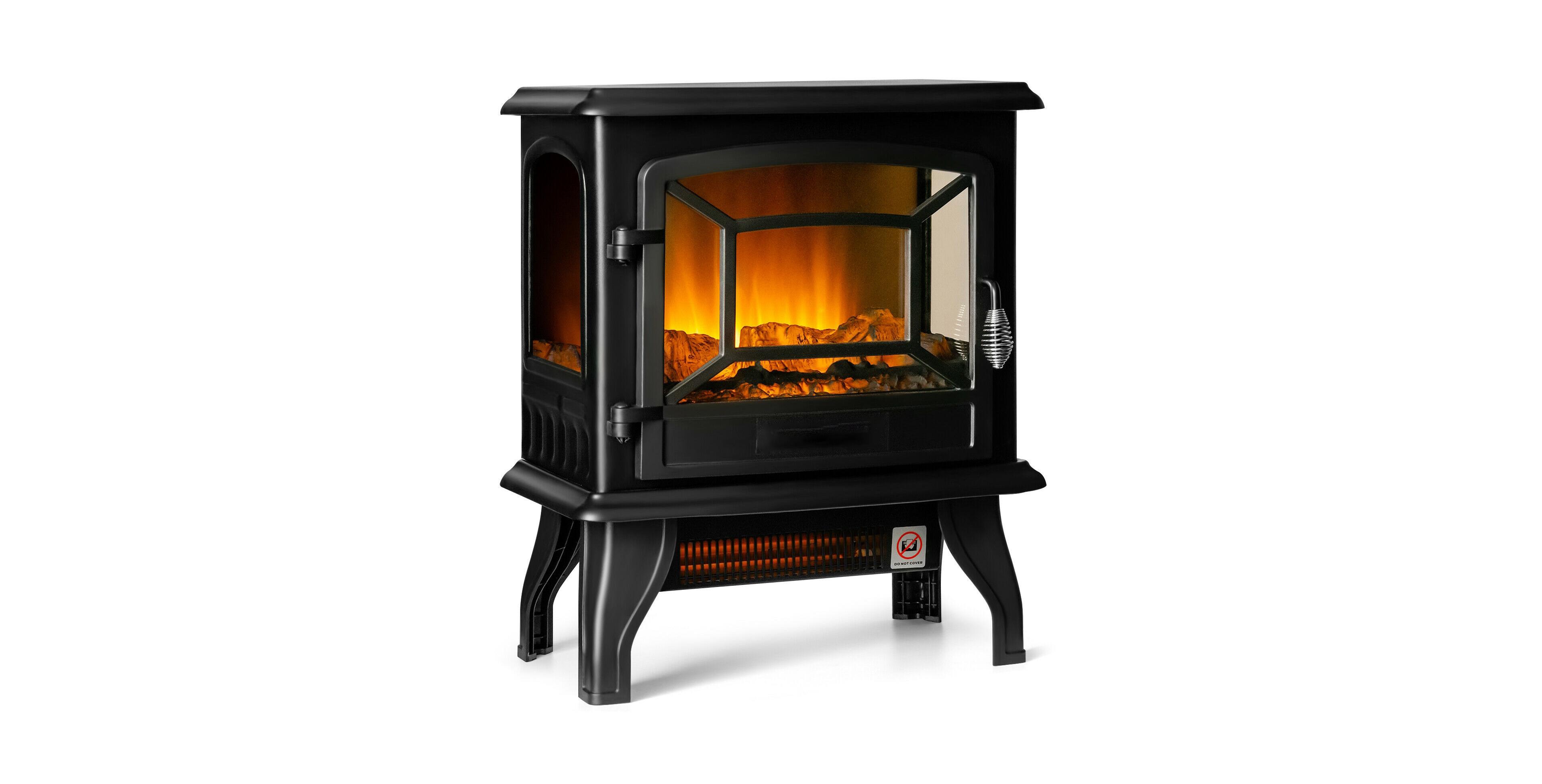 Ecooso Freestanding Fireplace Heater with Realistic Dancing Flame Effect