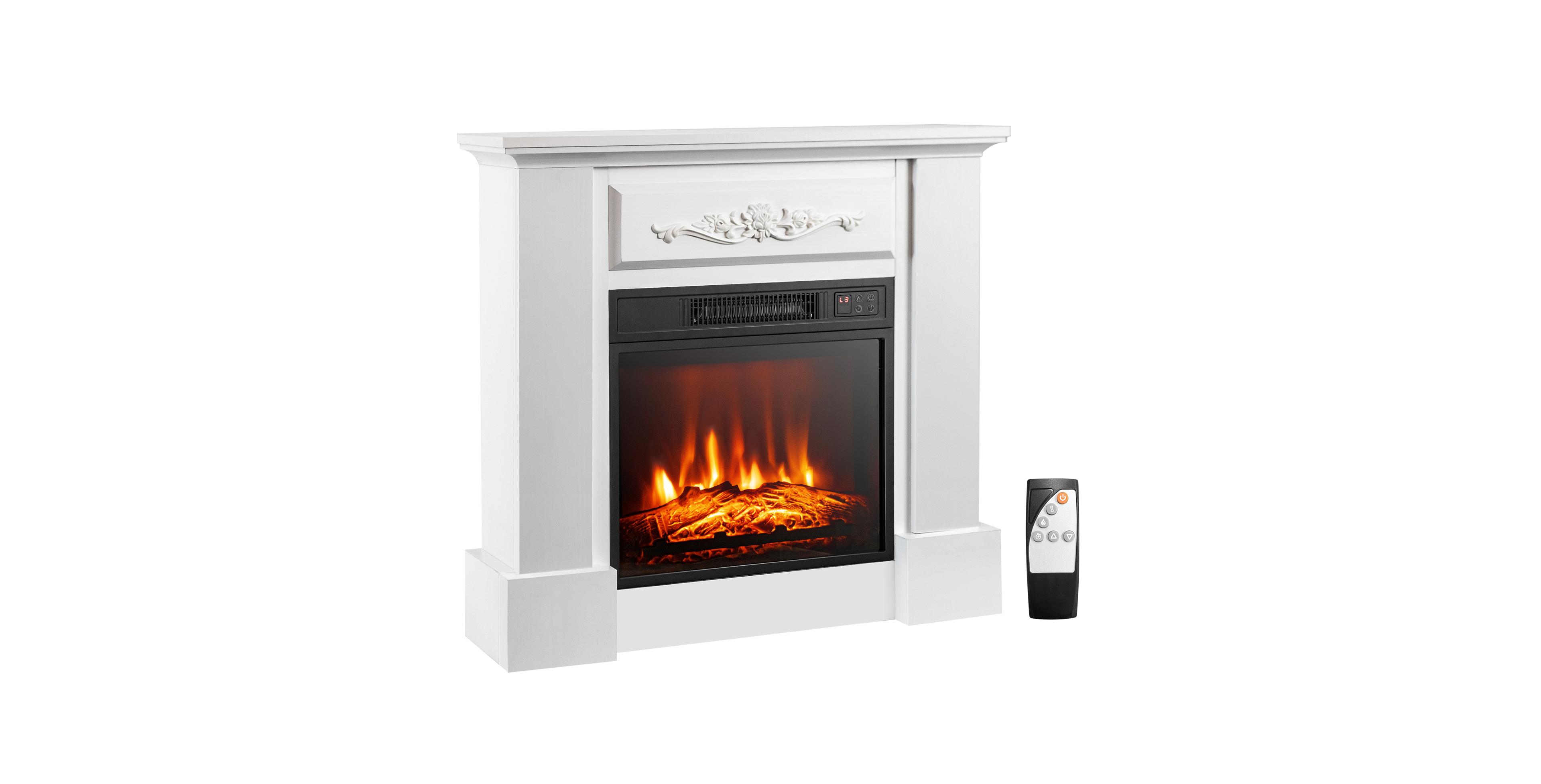 Ecooso 1400W Tv Stand Electric Fireplace Mantel with Remote Control