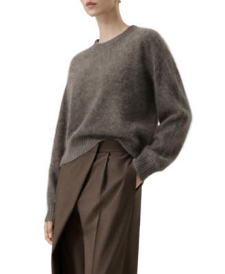 Women's Brushed Two-Tone Seamless Cashmere Sweater