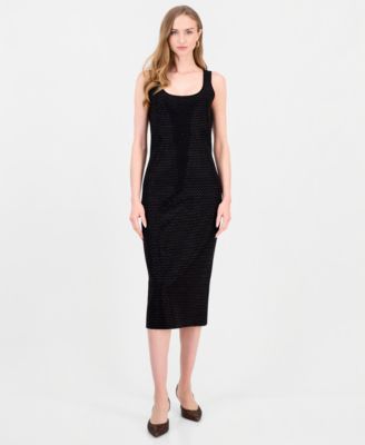 Women's The Blakely Embellished Sleeveless Square Neck Sheath Midi Dress