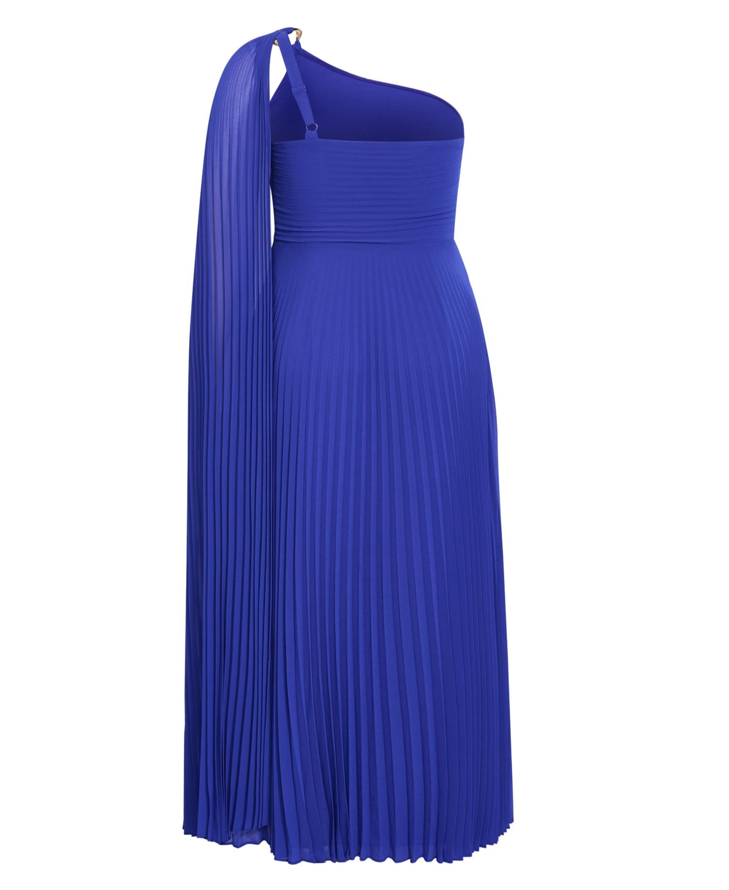 Plus Size Eloura One Shoulder Pleat Maxi Dress