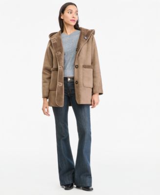 Women's Emmottone Hooded Reversible Faux Fur Coat