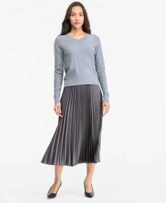 Women's Emmastrale Pleated Midi Satin Skirt