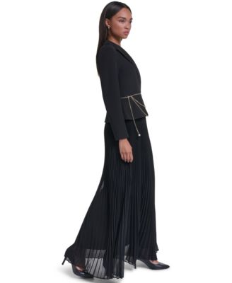 long formal dress with jacket Women's & Black Tie Dresses Optional Straps