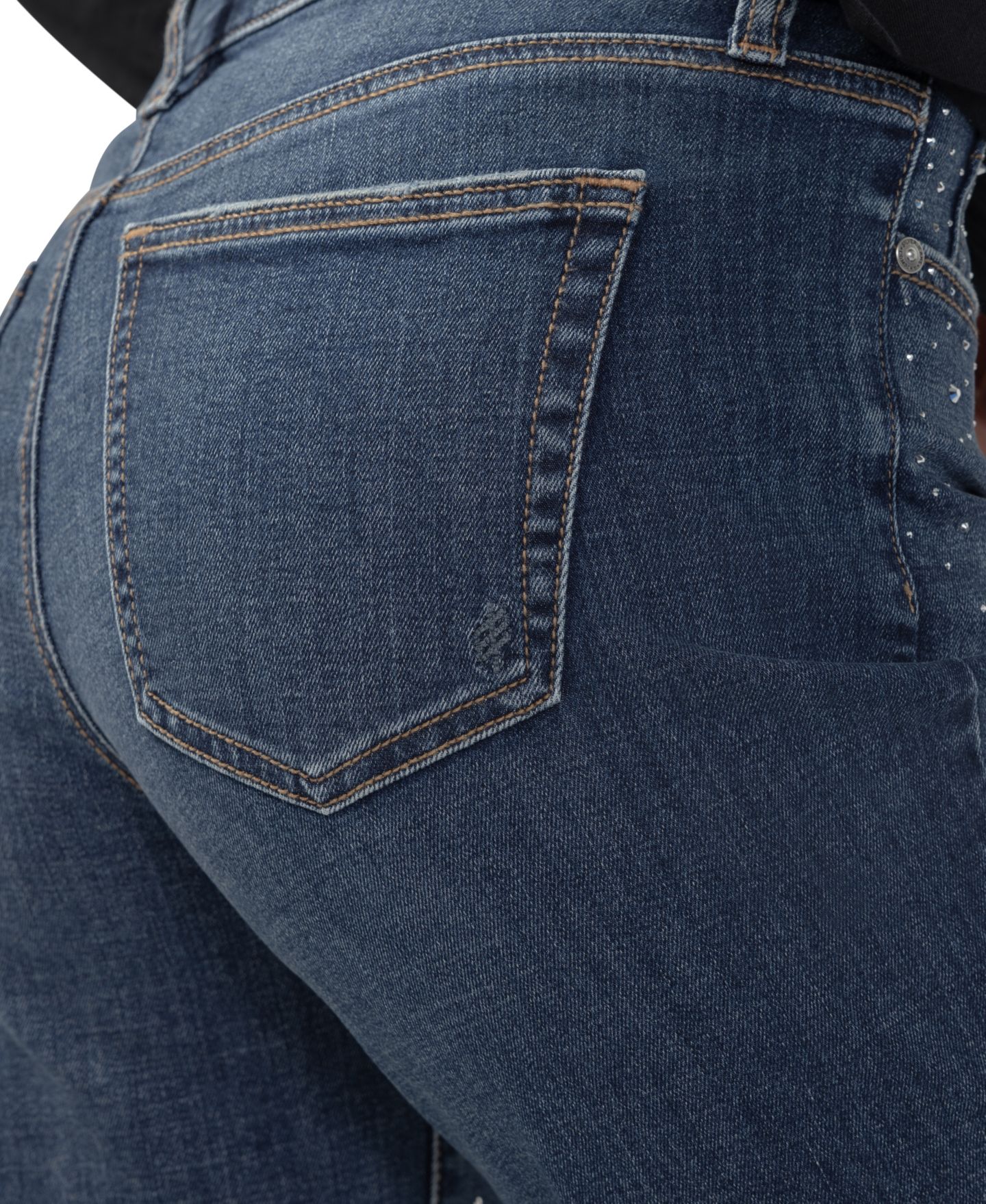 Женские джинсы Silver Jeans Co. Suki Straight Rhinestone Mid-Rise, цвет: Stage Light — фото 5