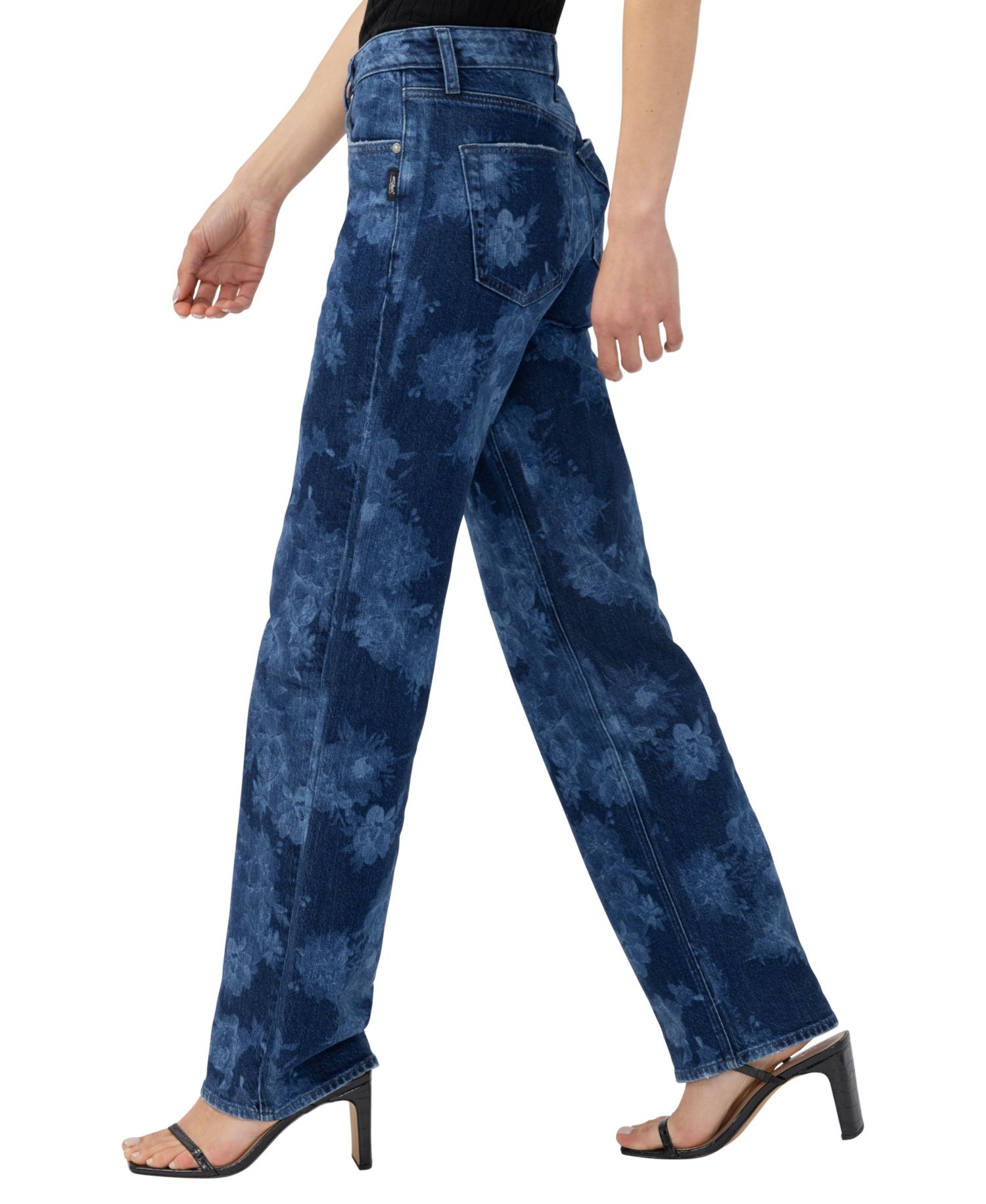 Women's Avery High-Rise Straight-Leg Floral Jeans