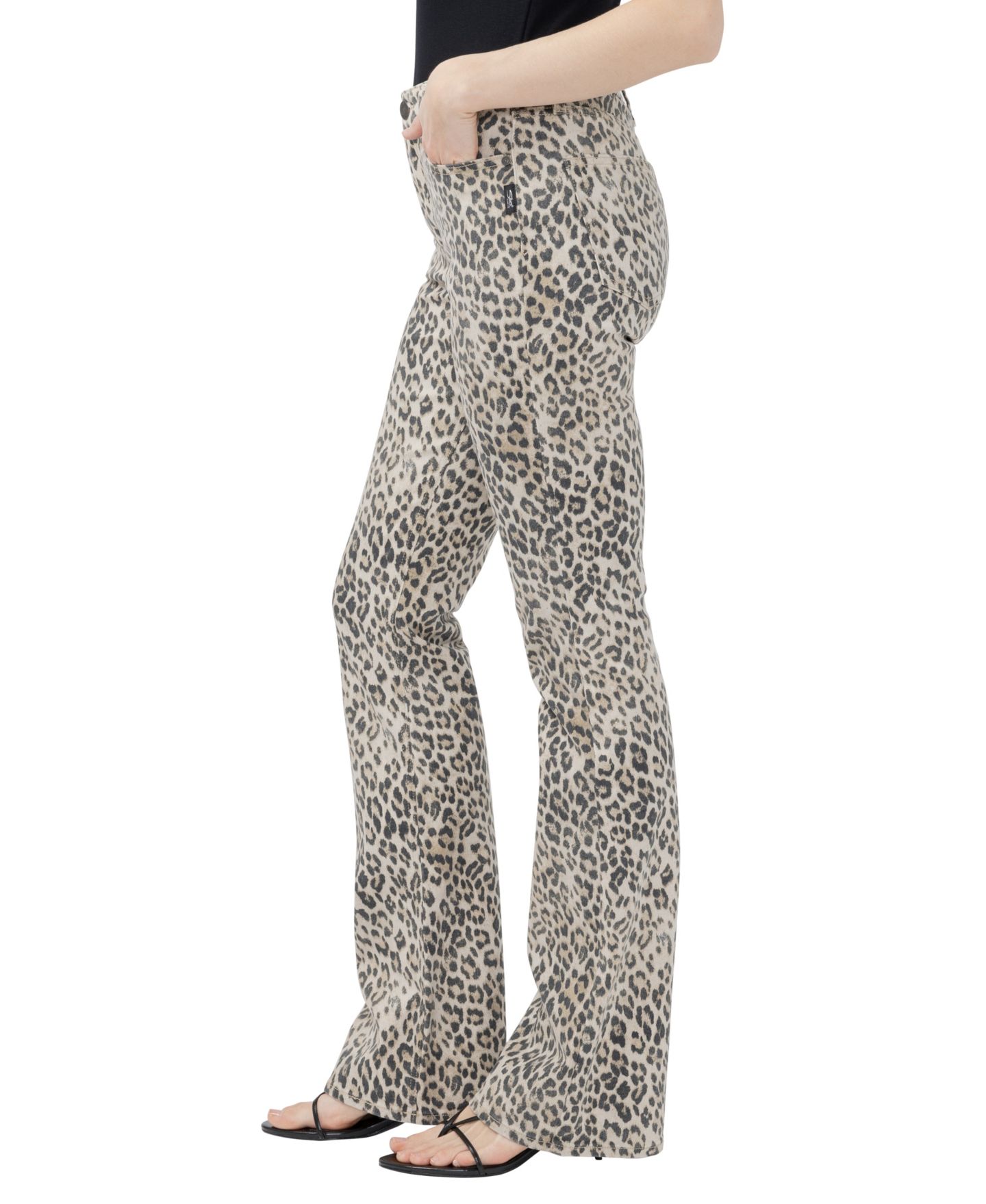 Женские джинсы Silver Jeans Co. Avery High-Waisted Leopard-Print Denim Jeans, цвет: Рыжевато-коричневый леопардовый — фото 2