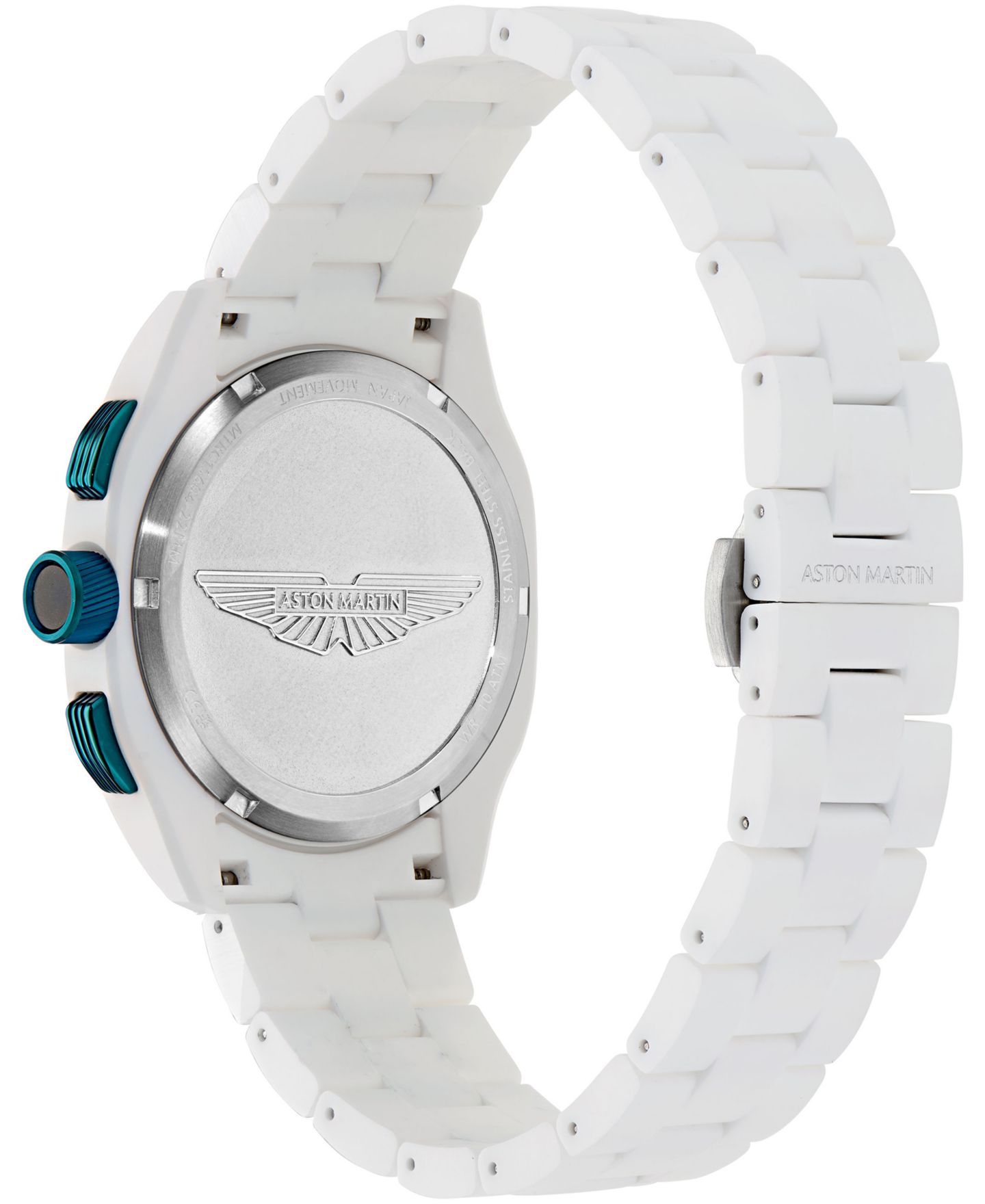 Мужские часы Aston Martin Quartz Three-Hand White Ceramic Bracelet Watch 42mm — фото 3