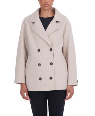 Women's Faux Wool Oversized Drop-Shoulder Pea Coat