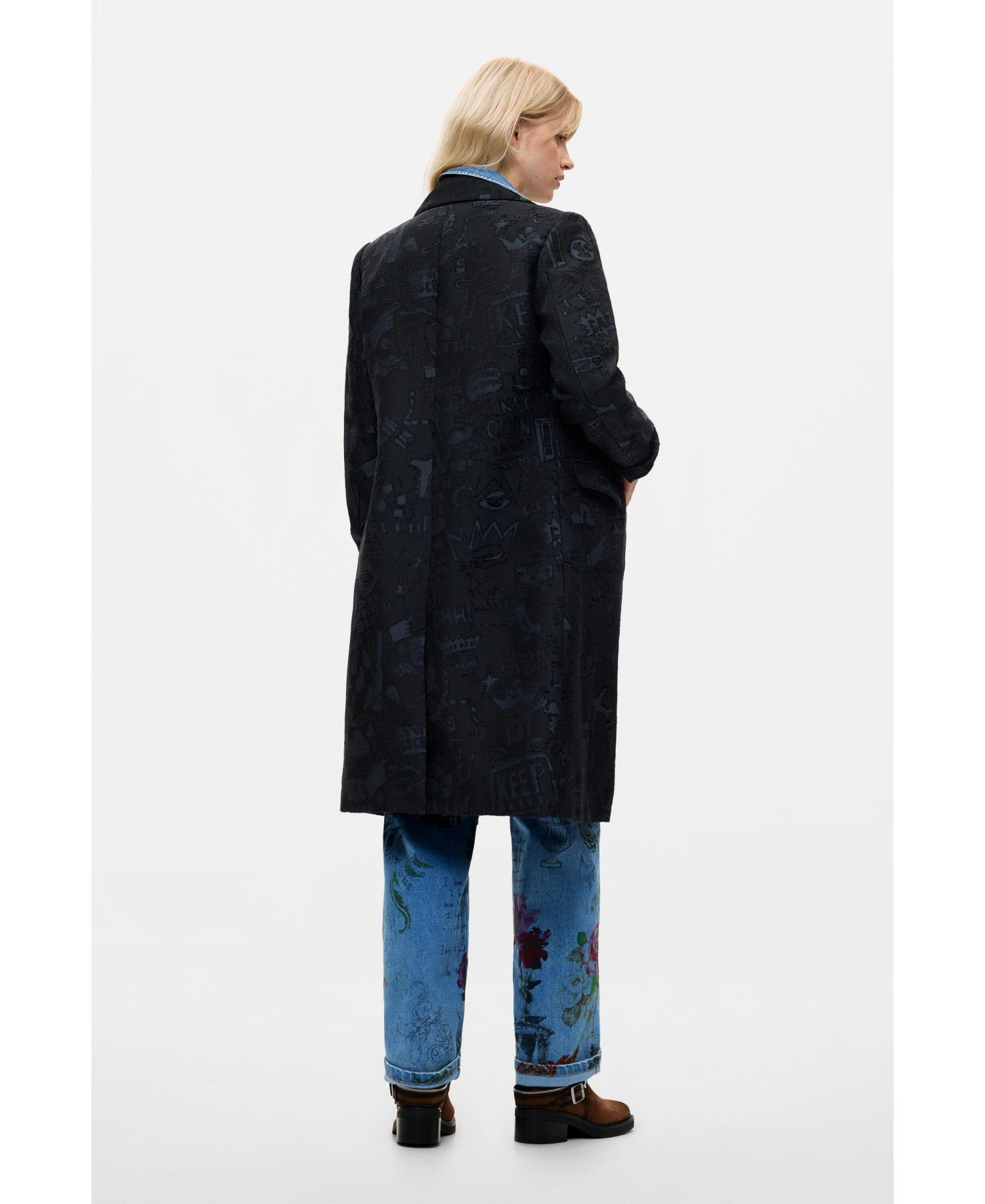Women's Straight jacquard coat
