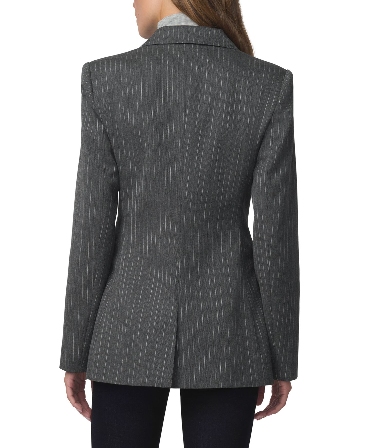 Women's Mecah Pinstripe Polyester/Wool-Blend Unlined Blazer