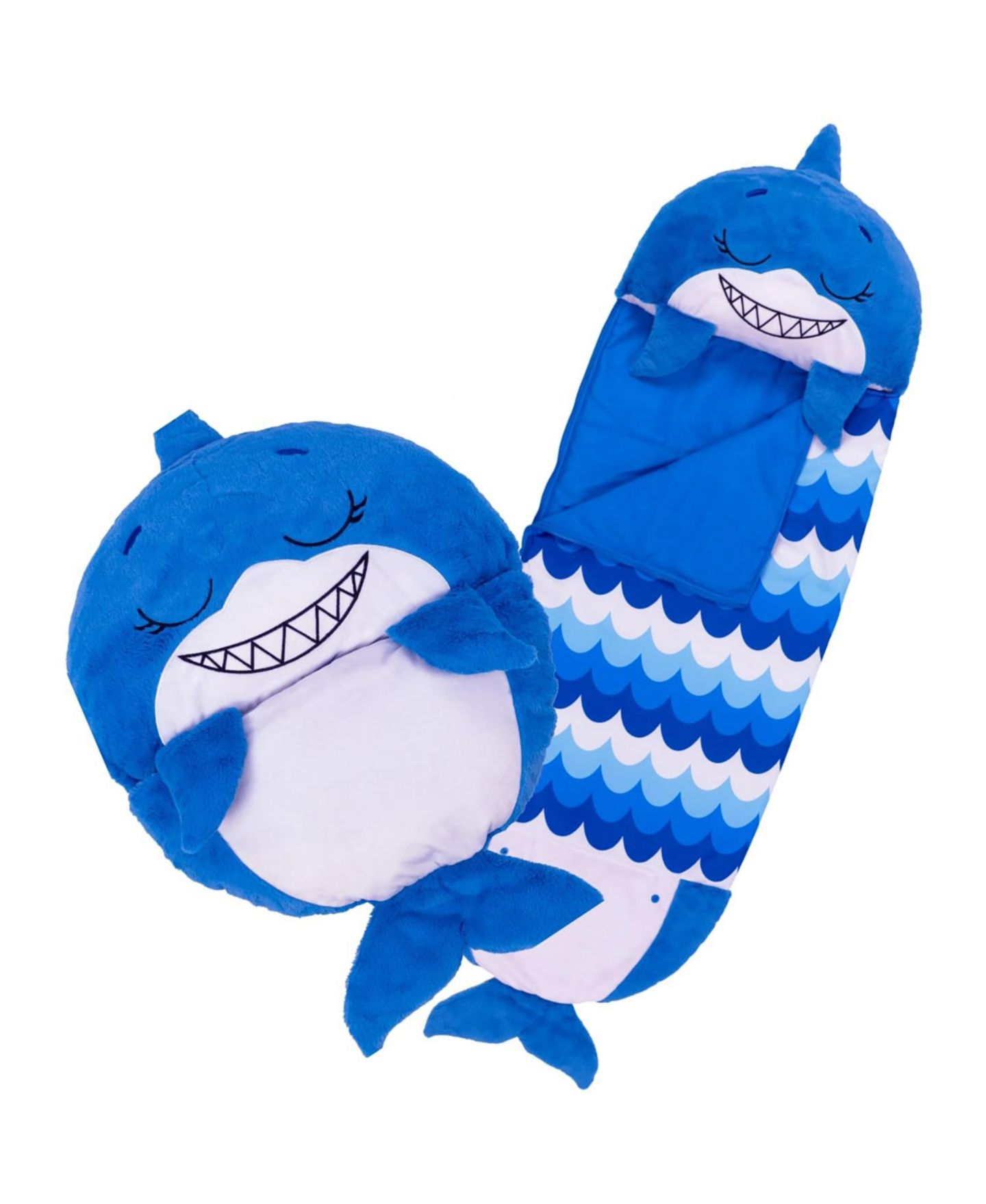 Детские мягкие игрушки Happy Nappers Shark Medium Pillow and Sleepy Sack, цвет: Open Miscellaneous — фото 2