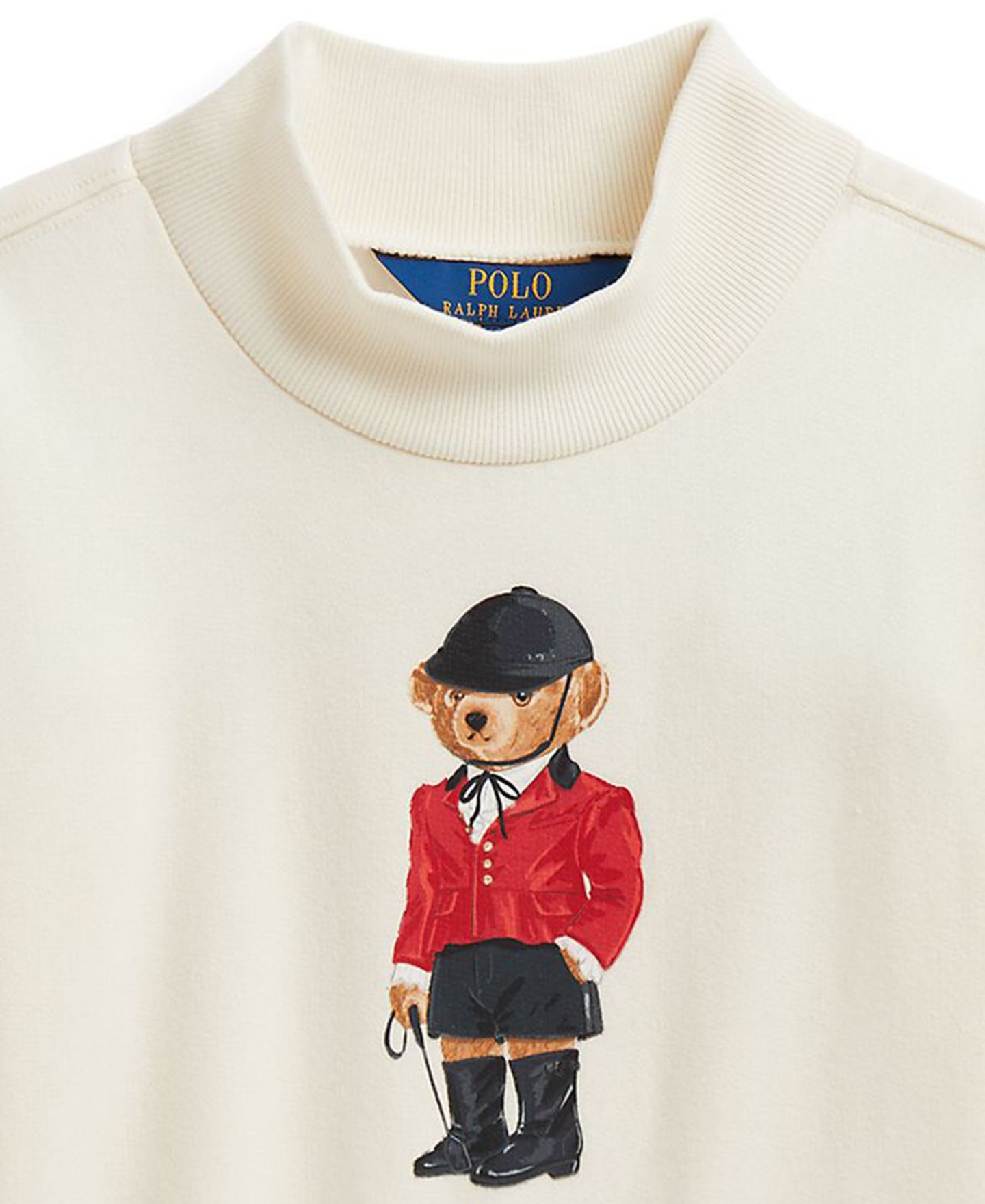 Детский флисовый свитшот Polo Ralph Lauren Polo Bear прямого кроя, 2T-6X, цвет: Кремовый — фото 3