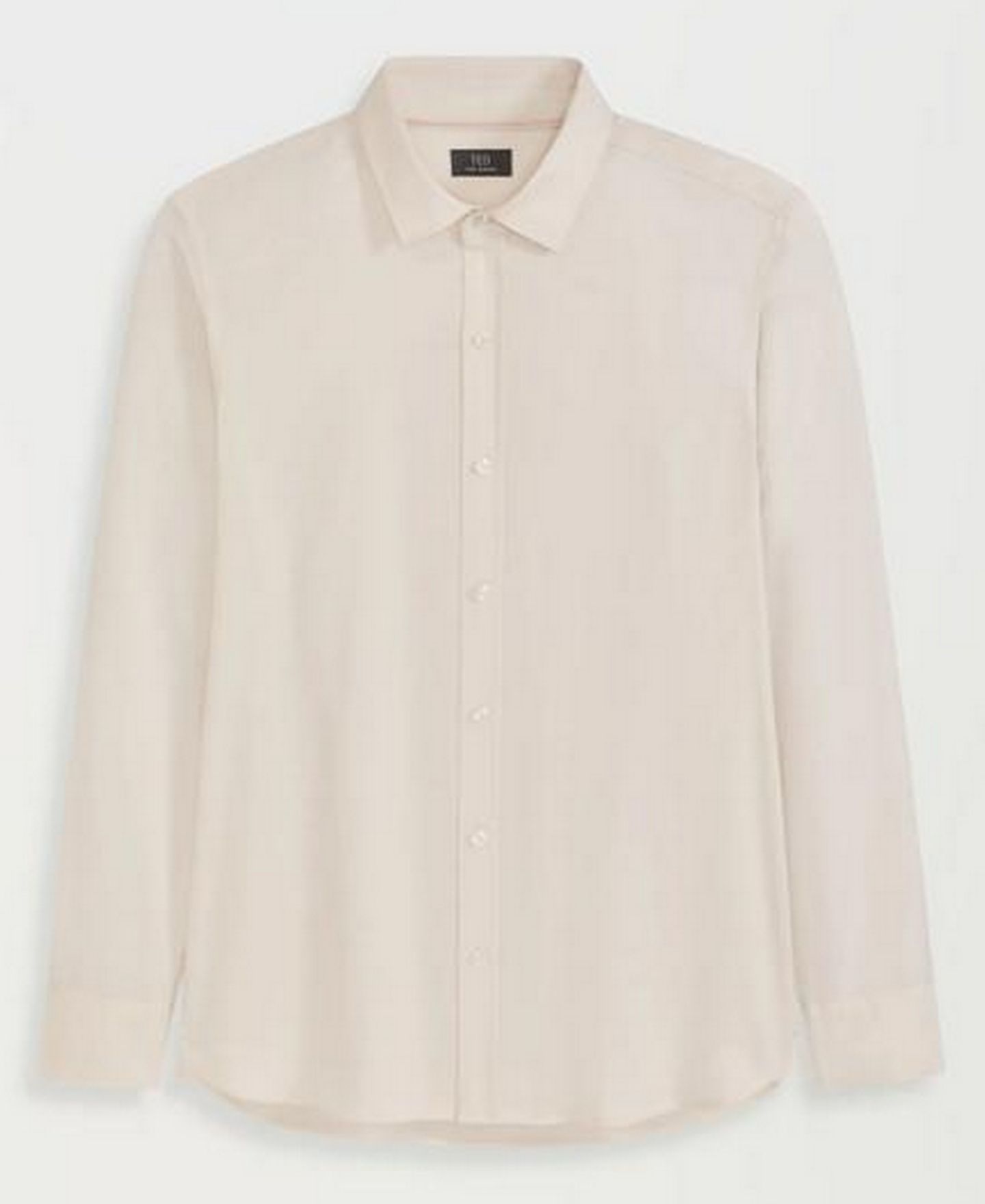 Мужская рубашка Ted by Ted Baker Lancaster Herringbone-Weave Classic-Fit Button-Down, цвет: Бежевый — фото 5