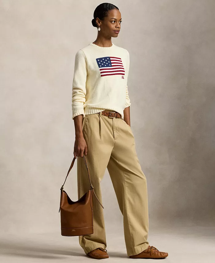 Women's Flag Cotton Crew Neck Sweater - thumbnail 2