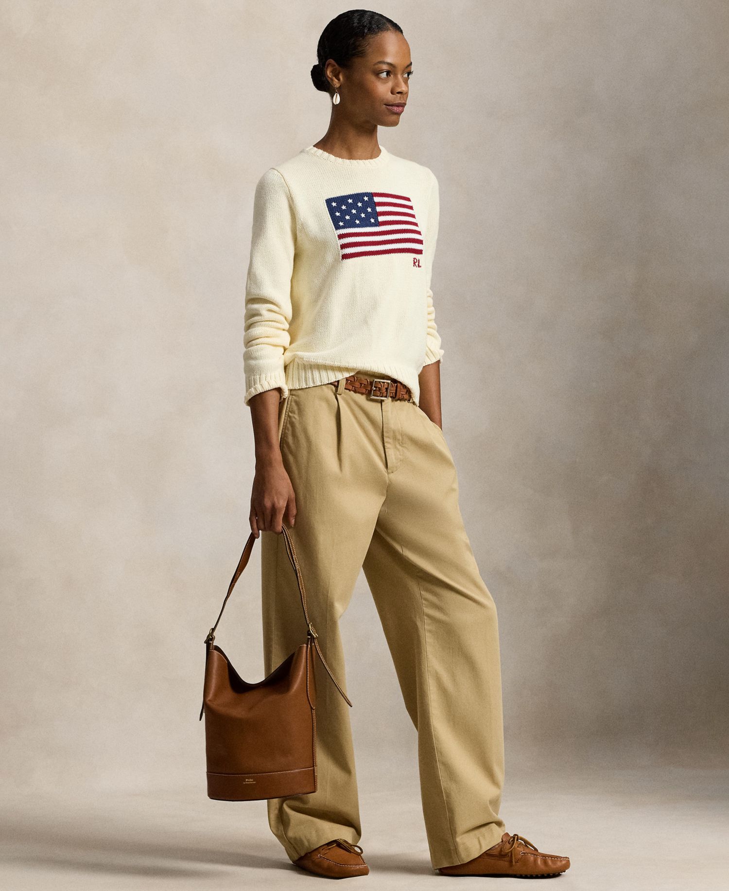 Women's Flag Cotton Crew Neck Sweater