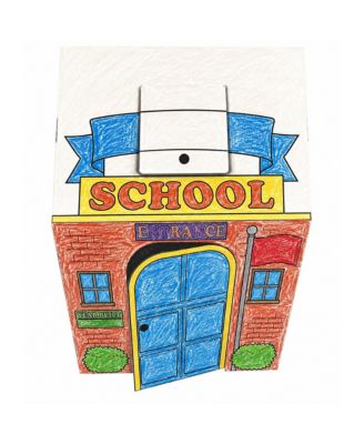 School DIY Decorating Playhouse, 48"H