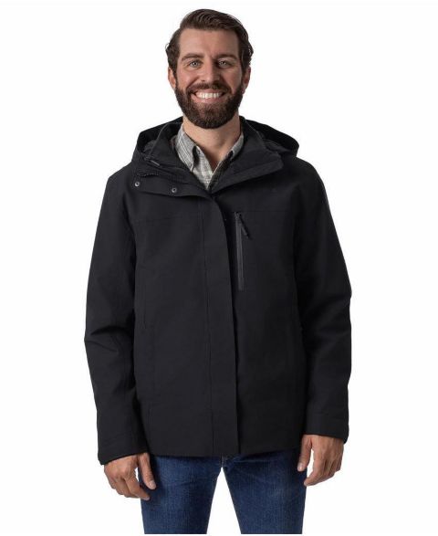 Мужская куртка ororo River Ridge Heated 3-in-1, цвет: Чёрный