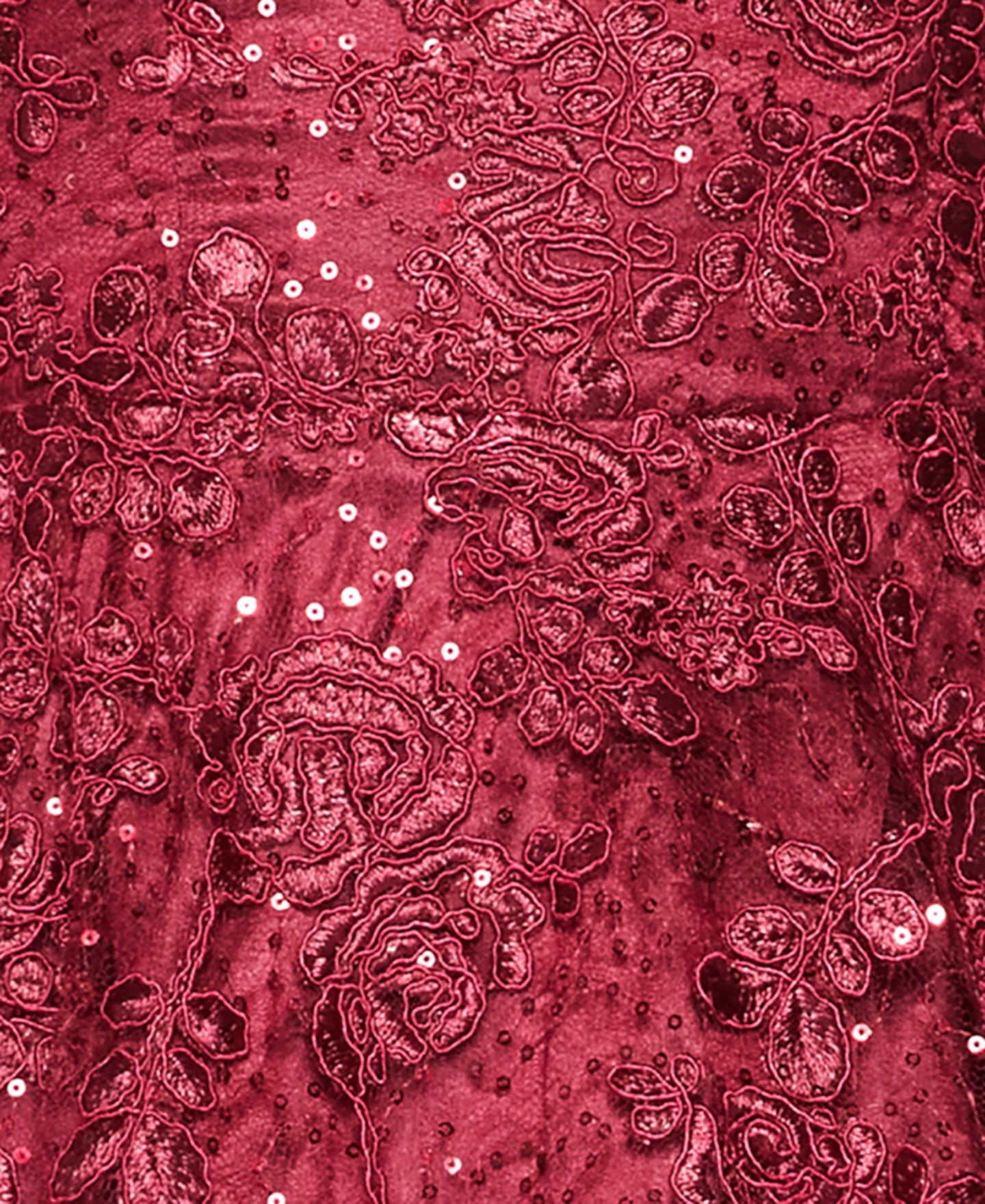 Женское платье Alex & Sophia Juniors' Sweetheart Neckline Embroidered Lace Sequin Back Bow, цвет: Мерло — фото 7