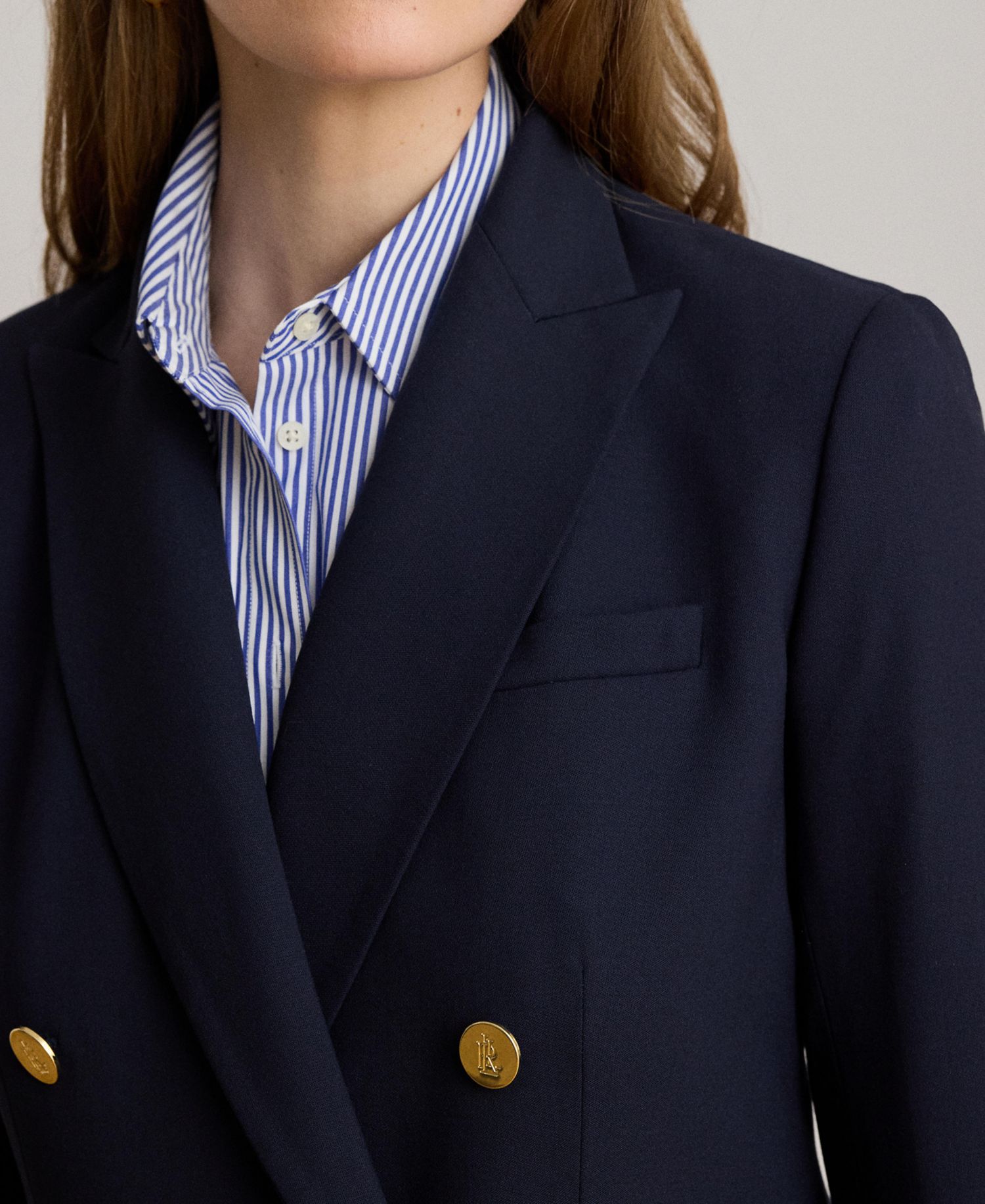 Women's Double-Breasted Wool Crepe Blazer