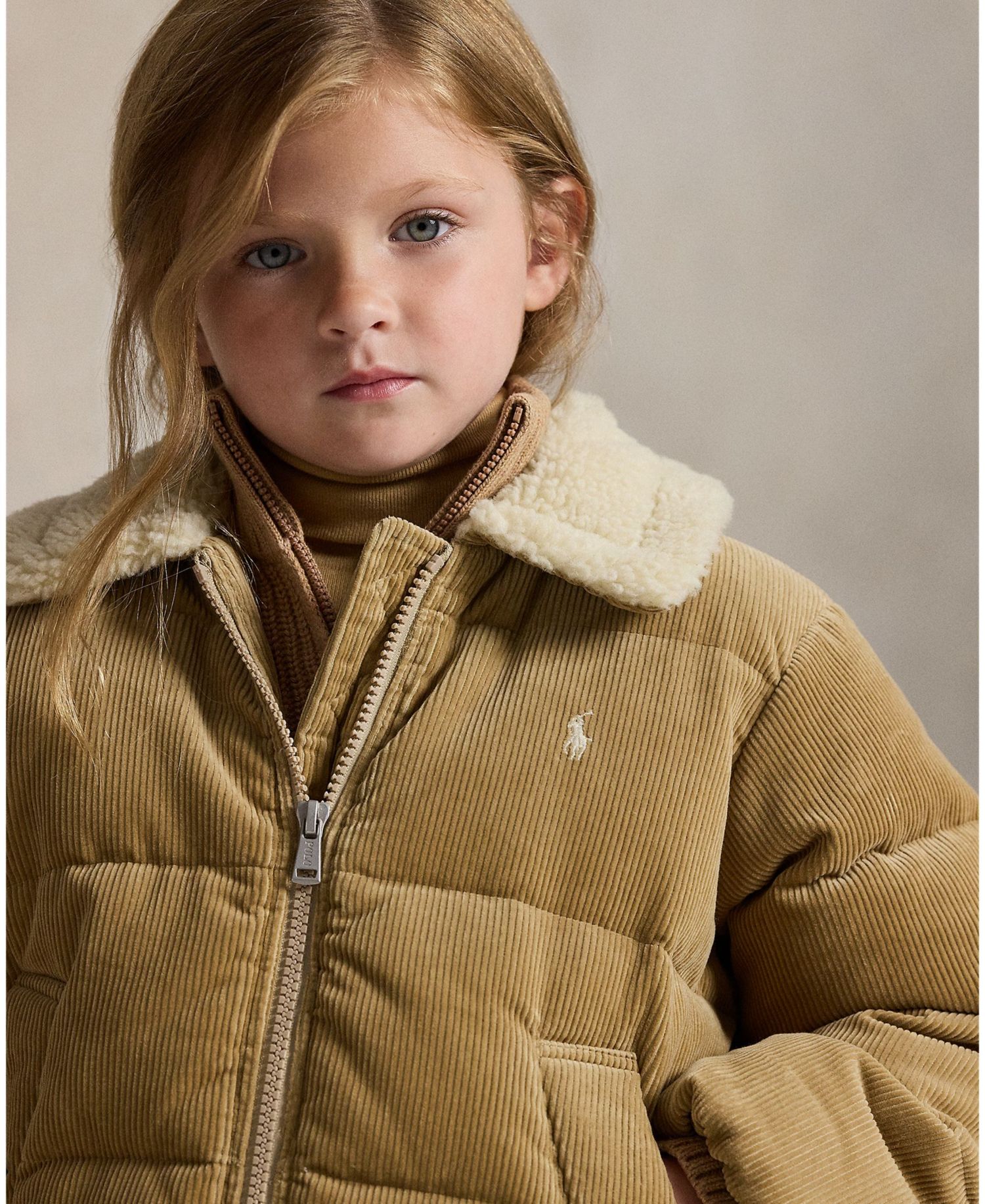 Girls' 2T-6X Cotton Corduroy Down Jacket