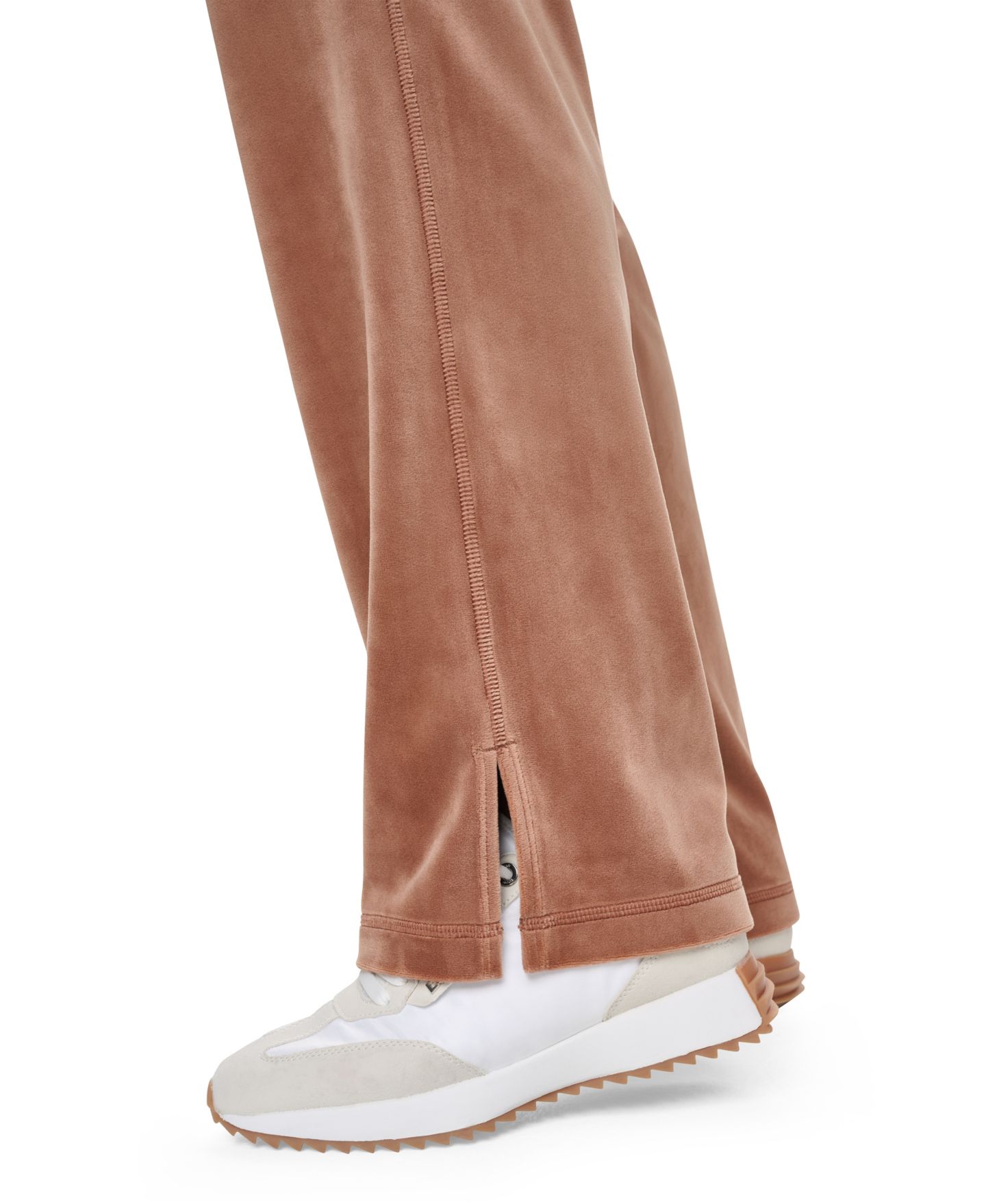 Женские брюки DKNY Sport Mid-Rise Super-Soft Velour Wide-Leg Track Pants, цвет: Чёрный — фото 12