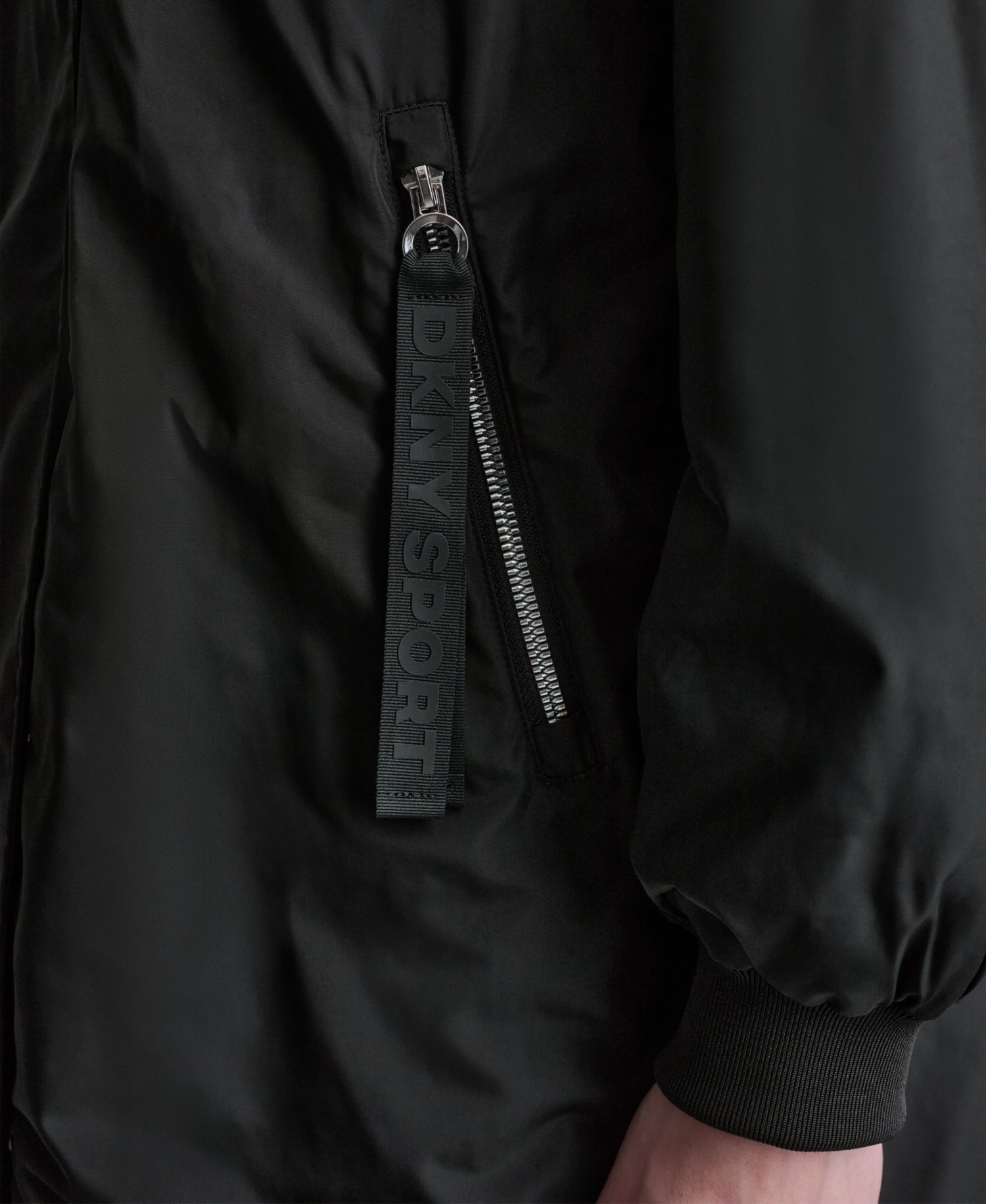 Women's Removable Hood Long Flight Quilted-Lined Jacket