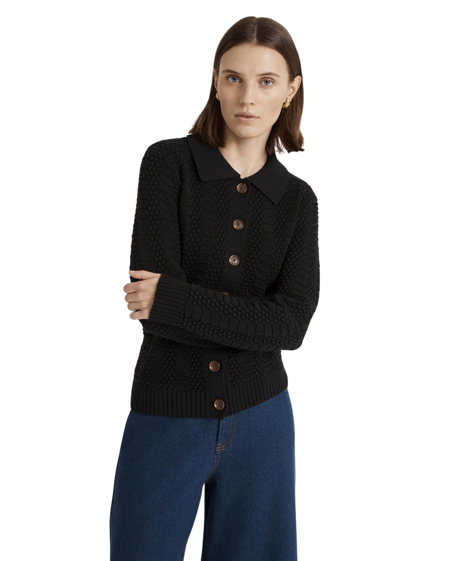 Women's Emlyn Collared Button-Down Cardigan