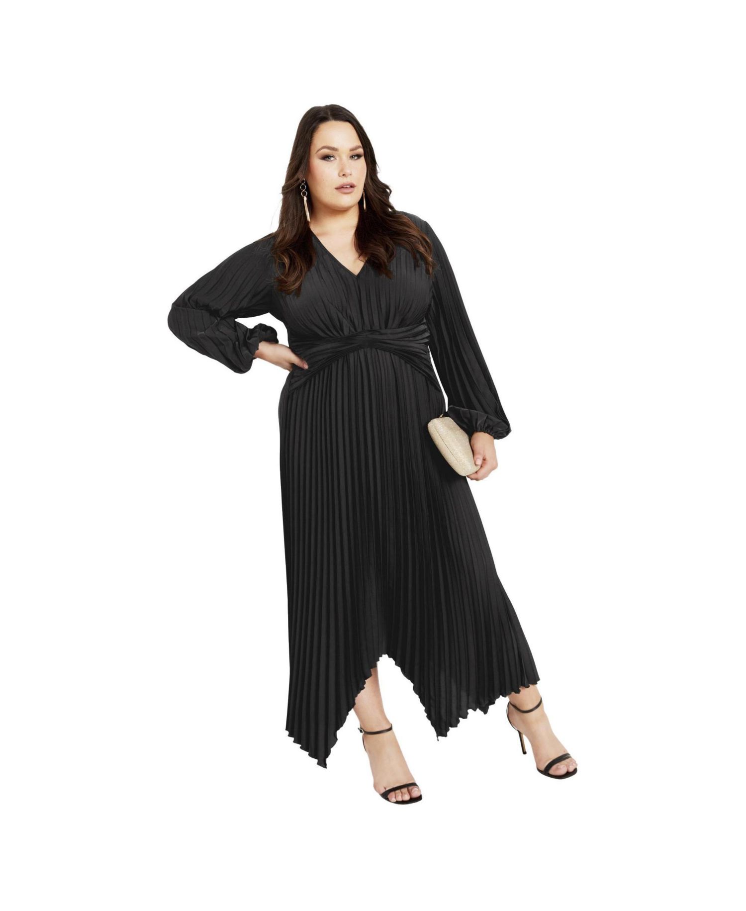 Plus Size Eve Pleat Dress