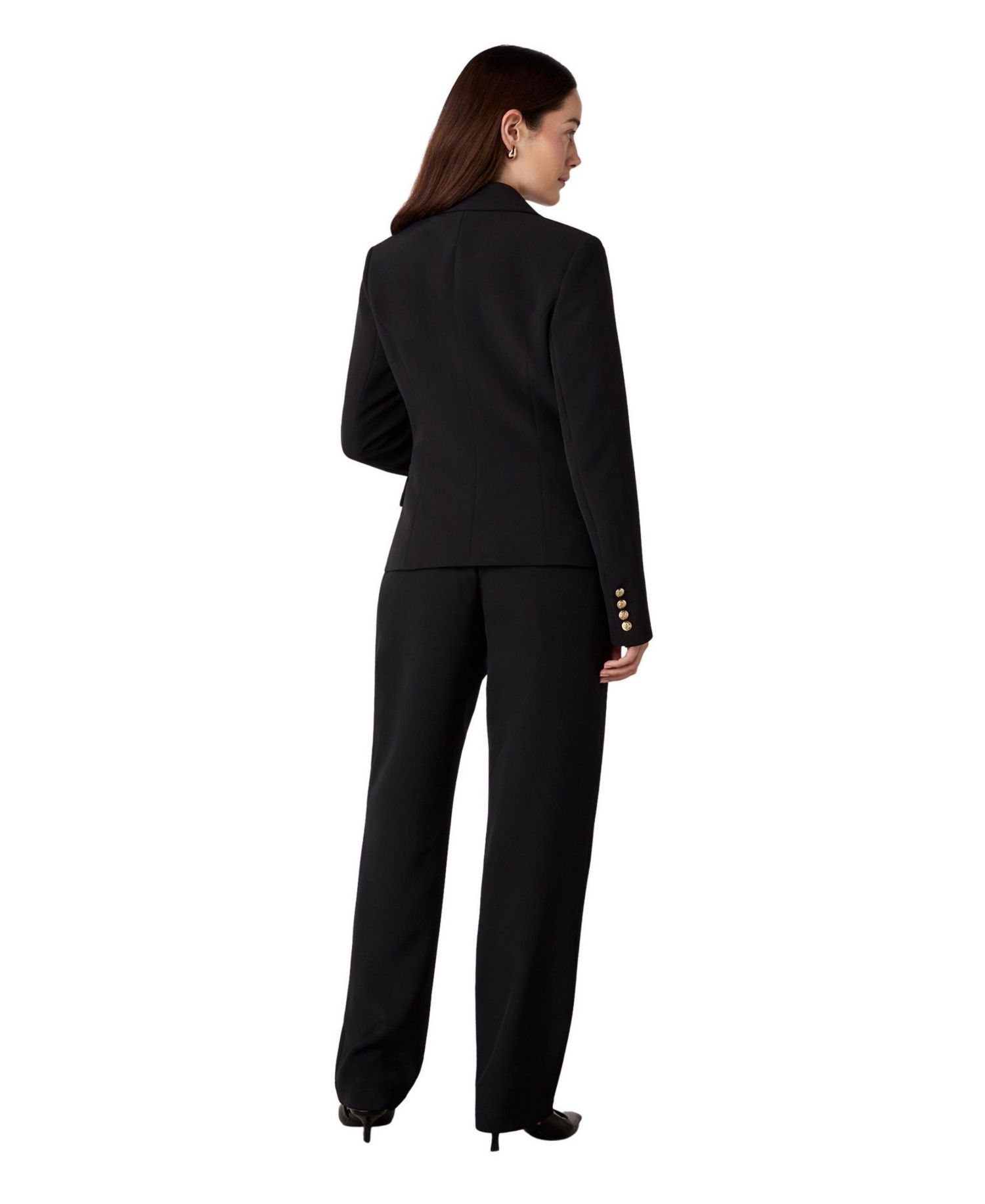 Women's Lydia Double-Breasted Gold-Tone Button Detail Blazer