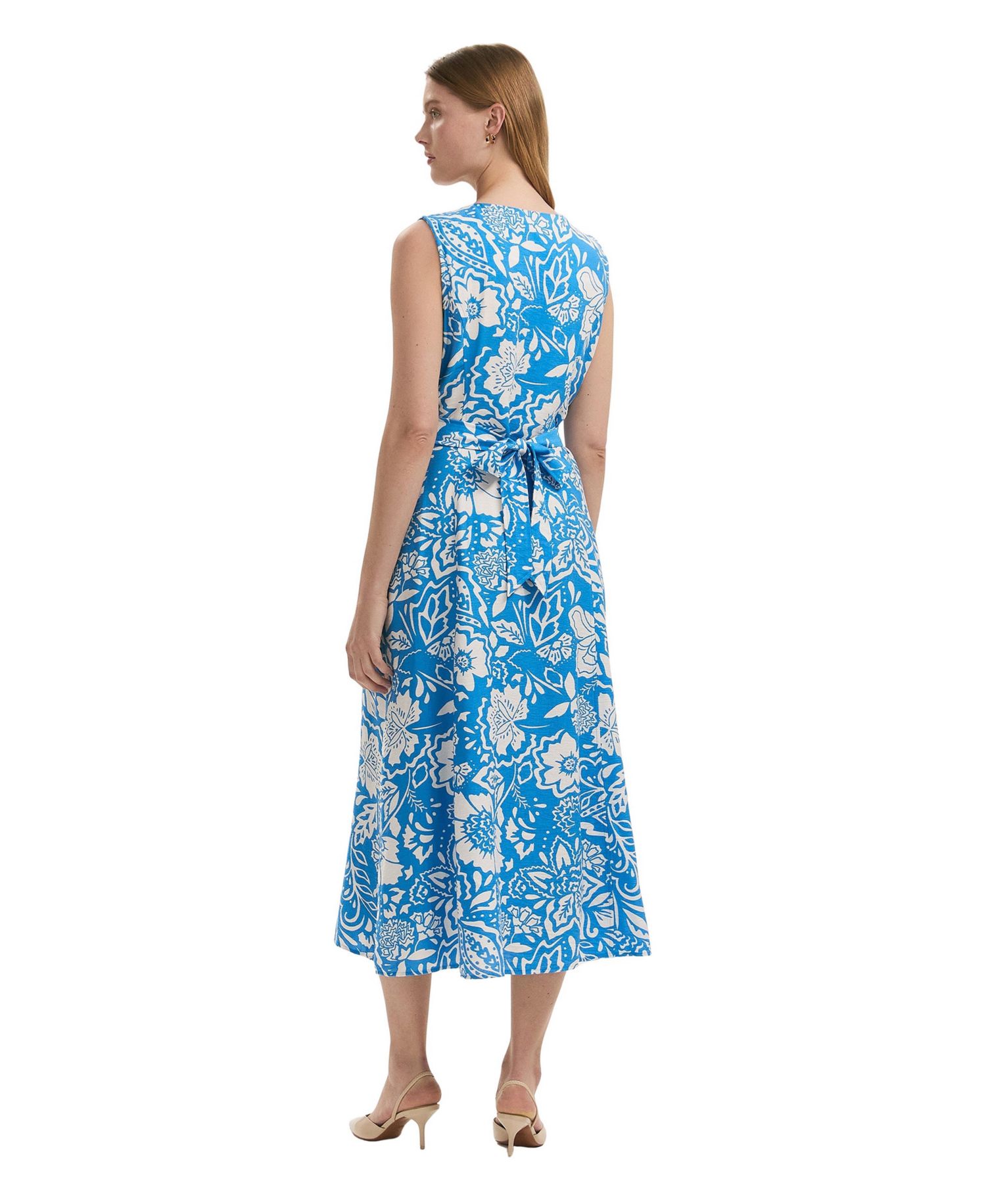 Women's Aimee Floral Sleeveless Midi Dress with Pockets
