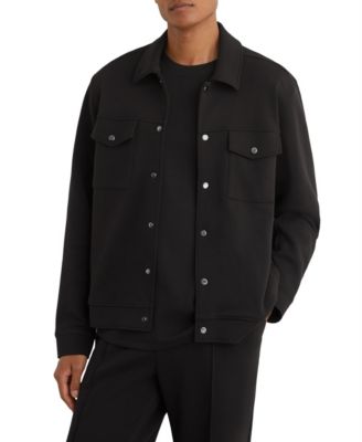 Men's Thom Sueded Interlock Jersey Regular-Fit Overshirt