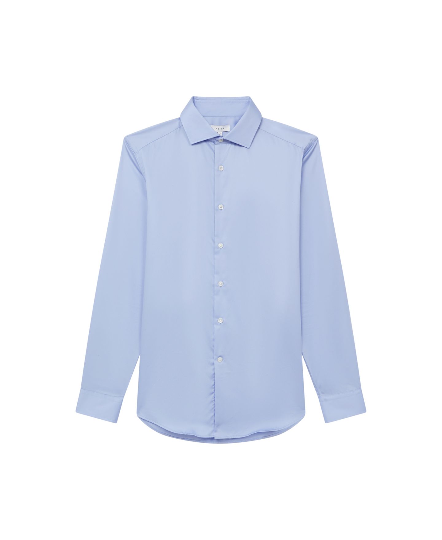 Мужская рубашка REISS Remote Slim-Fit Cutaway-Collar Cotton-Satin Dress Shirt — фото 4
