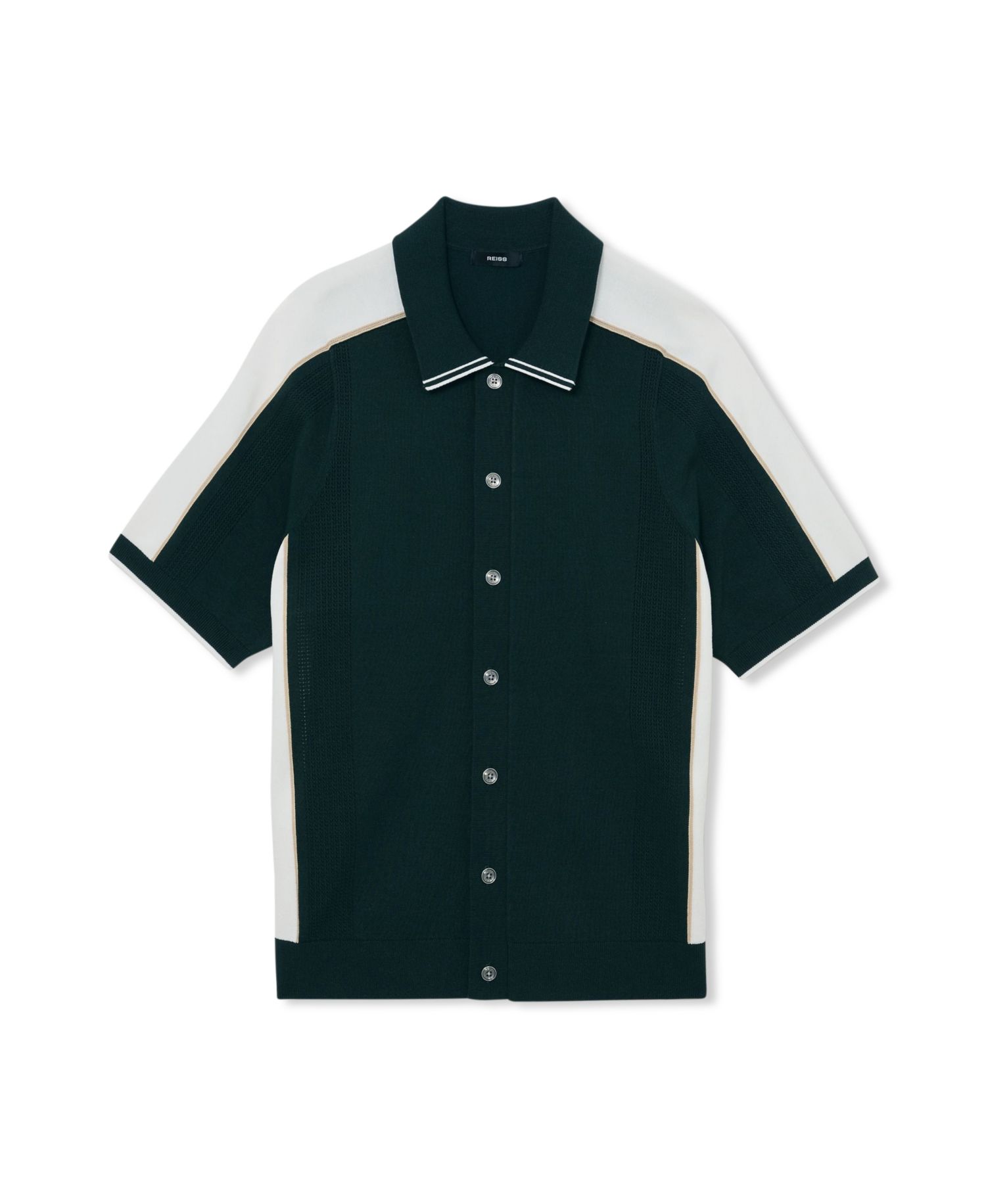Men's Farley Slim-Fit Colour-Block Polo Collar Shirt