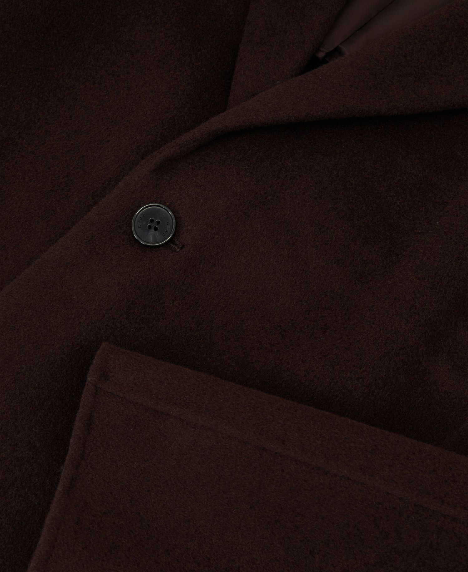Men's Knight Single-Breasted Wool-Blend Brushed Overcoat