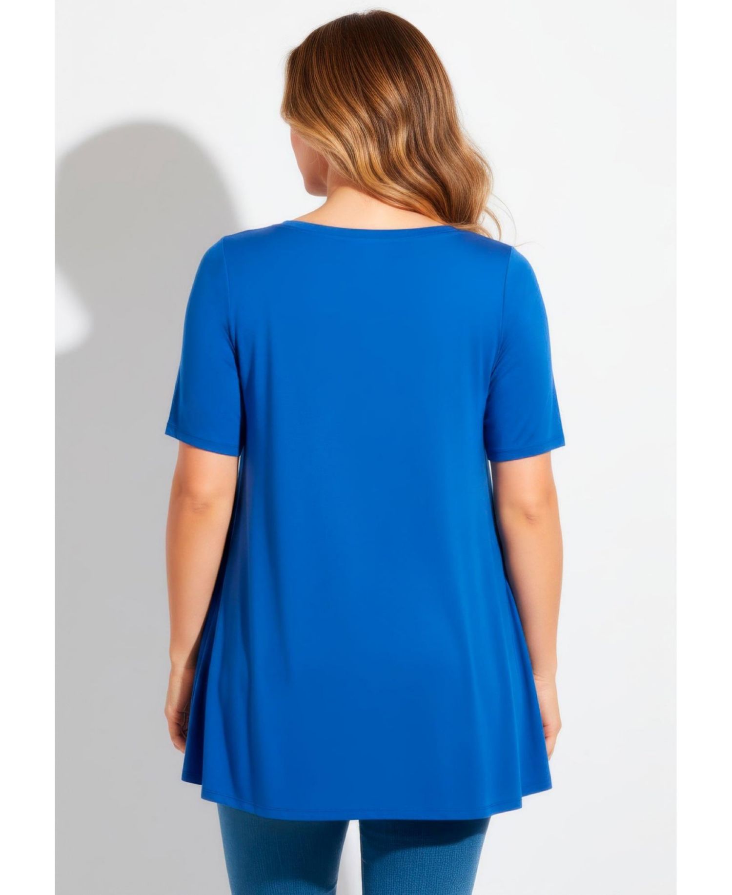 Women's Plus Size Boatneck Swing Tunic
