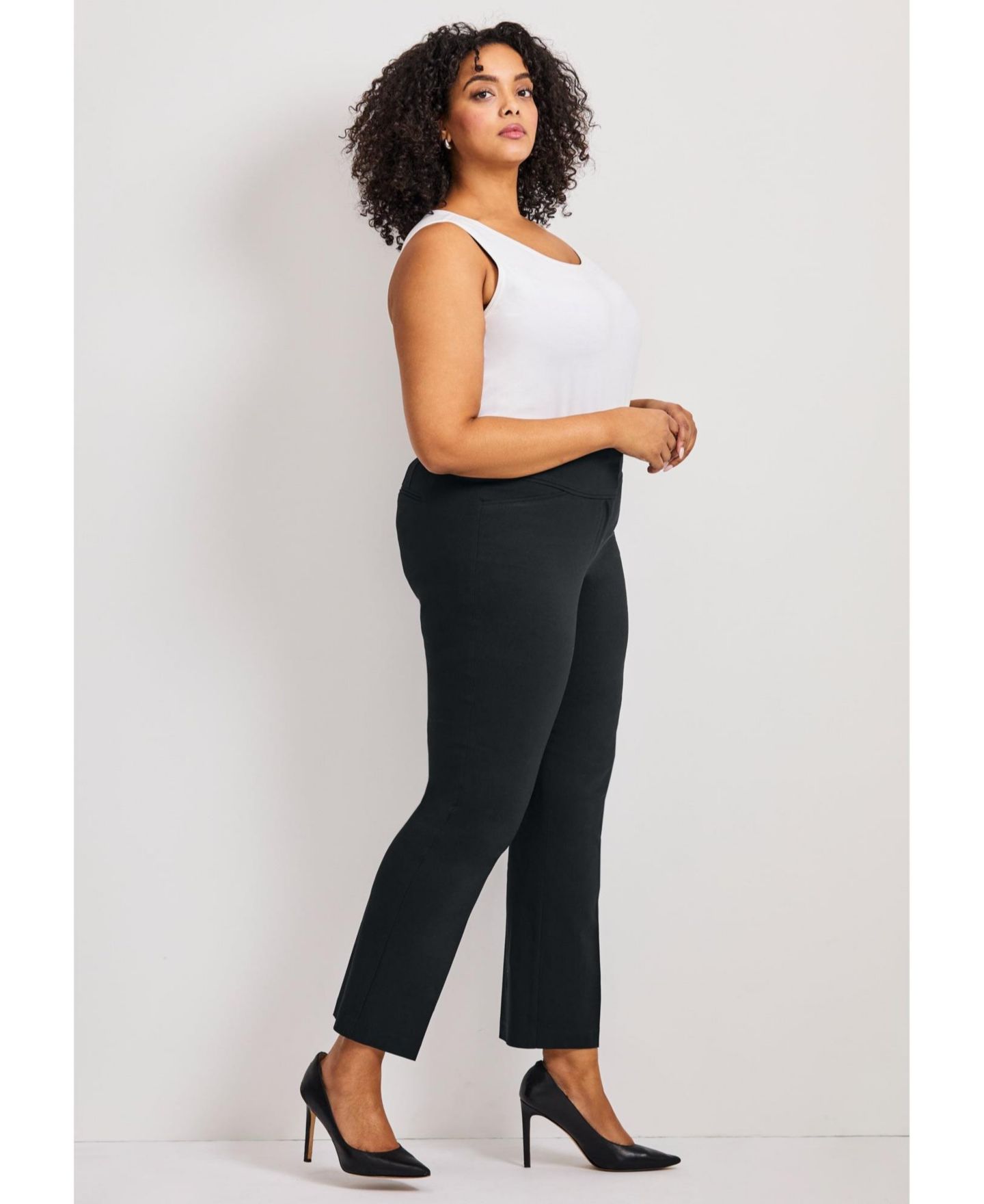 Женские брюки Avenue Super Stretch Straight Leg, цвет: Чёрный — фото 4