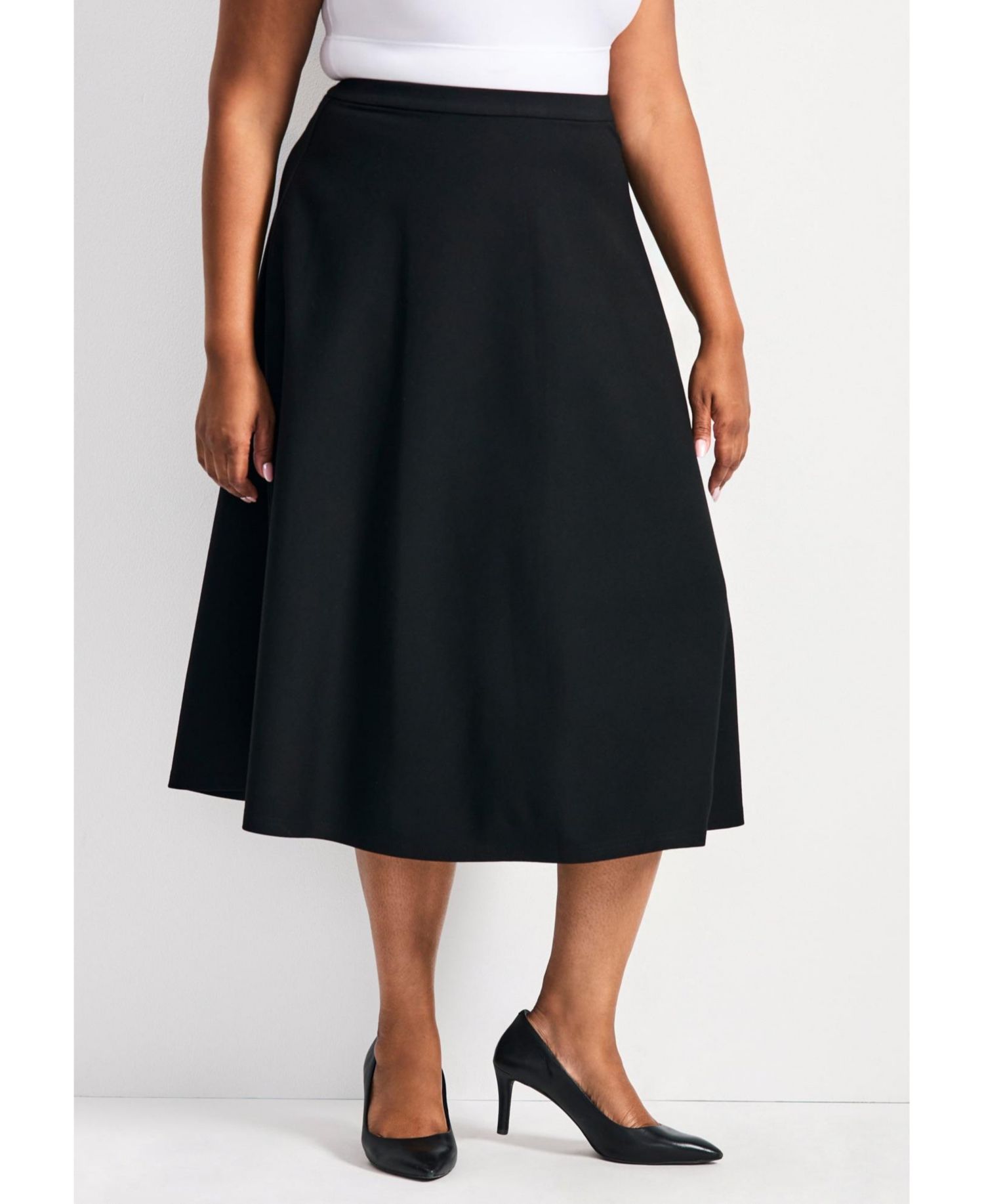 Women's Plus Size Jada Ponte Swing Skirt
