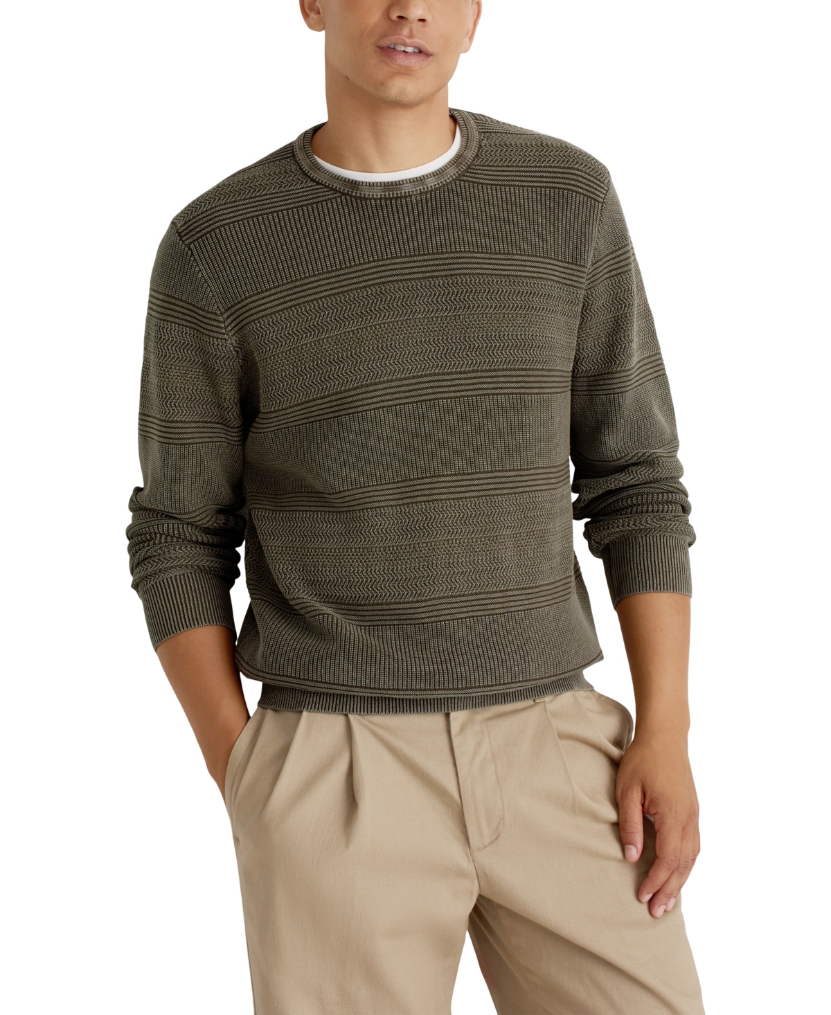 Nautica Men's Stonewashed Crewneck Sweater