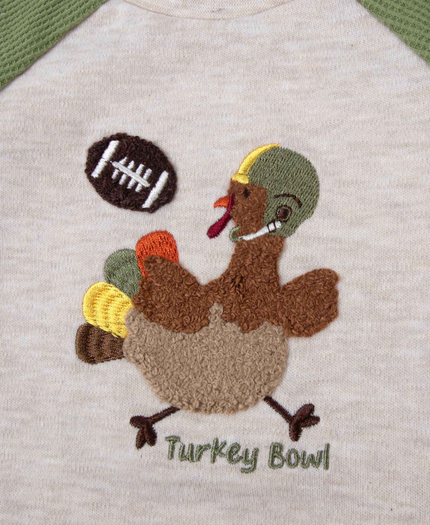Baby Boys' Turkey Bowl Long-Sleeve Cotton-Blend Bodysuit, Pants, Hat and Socks, 4-Piece Set
