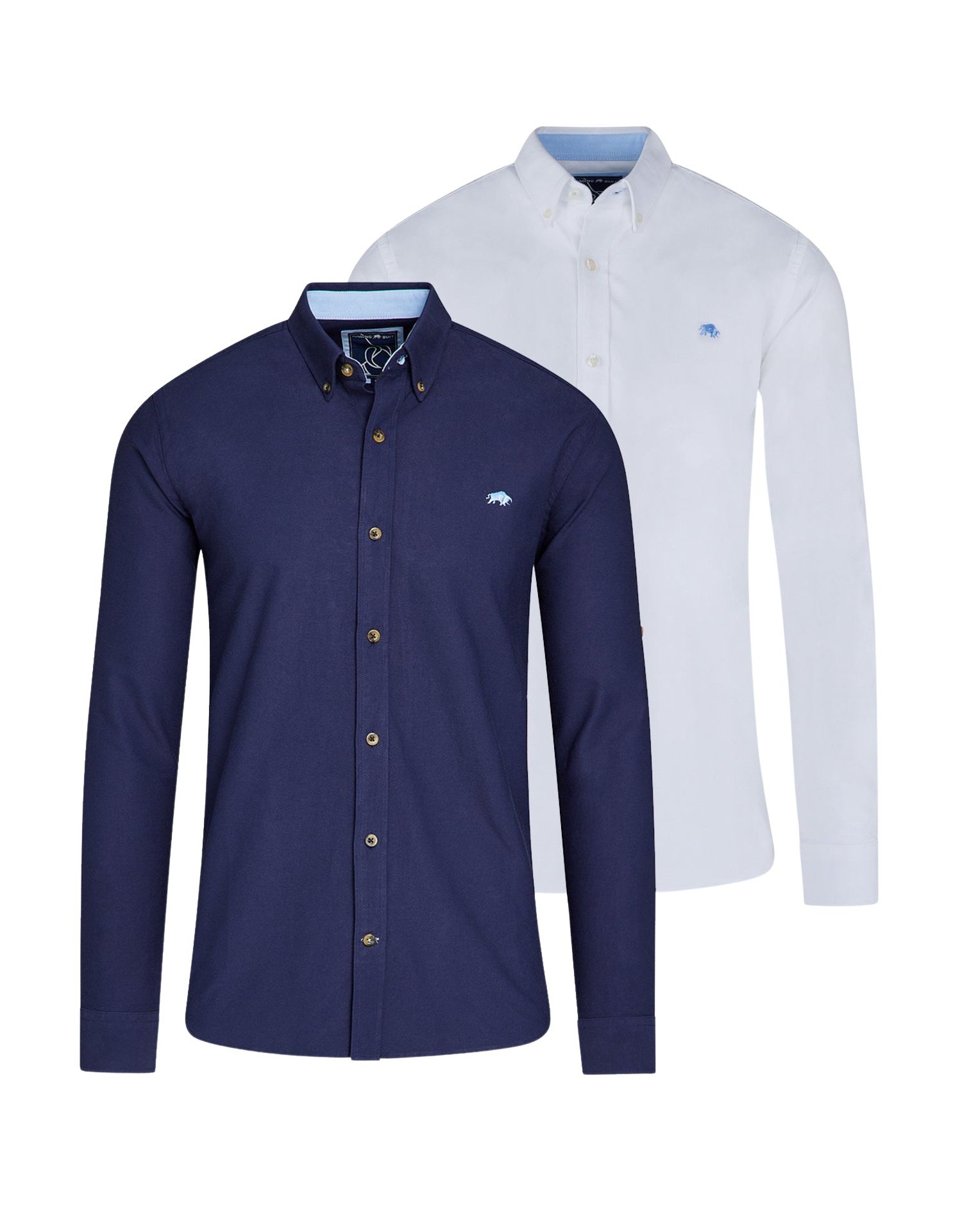 Men's Classic Oxford Long Sleeve Dress Shirts, 2-Pack