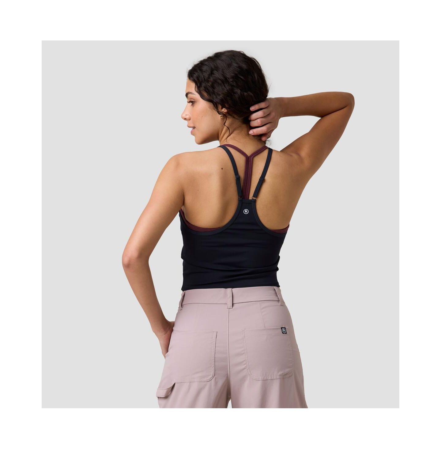 Женский топ Backcountry Destination Racerback Form-Fitting Cropped, цвет: Чёрный — фото 4