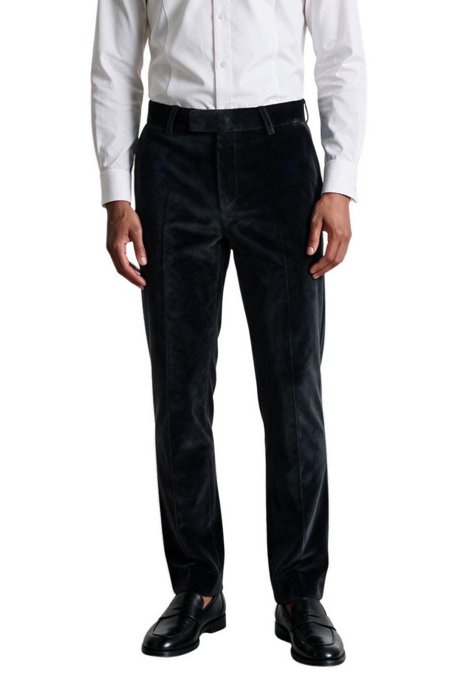 Men's Stallone Slim-Fit Velvet Tux Trouser