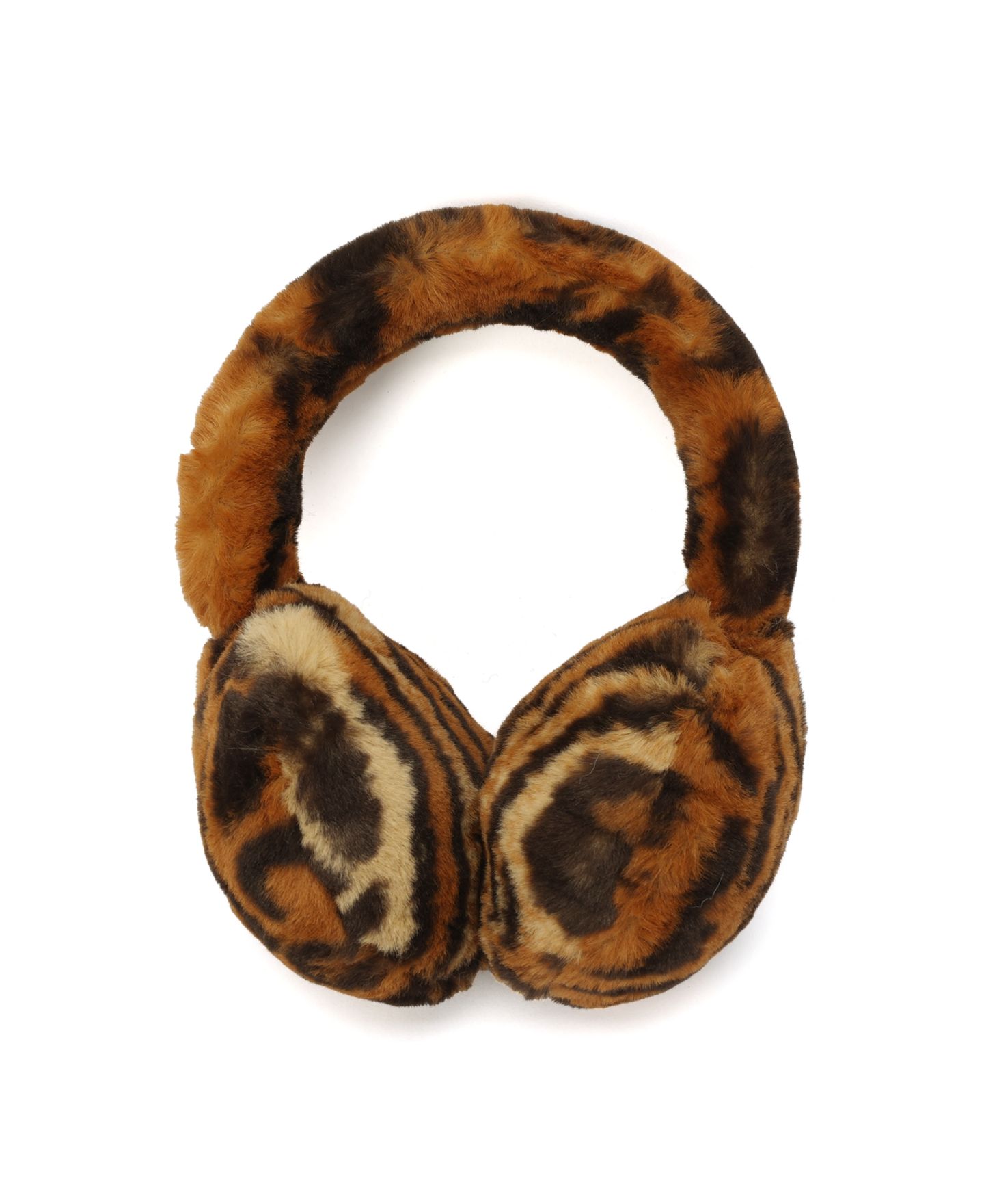 Женские головные уборы Kurt Geiger London Leopard Faux Fur Earmuffs, цвет: Коричневый разноцветный — фото 2