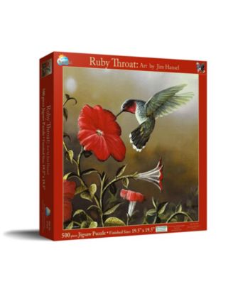 Ruby Throat 500-Piece Interlocking Bird Jigsaw Puzzle, Ages 15+