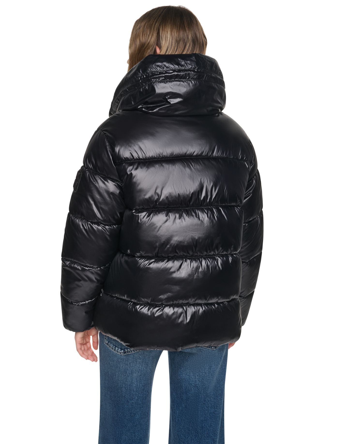 Women's Drama Collar Quilted Puffer Jacket