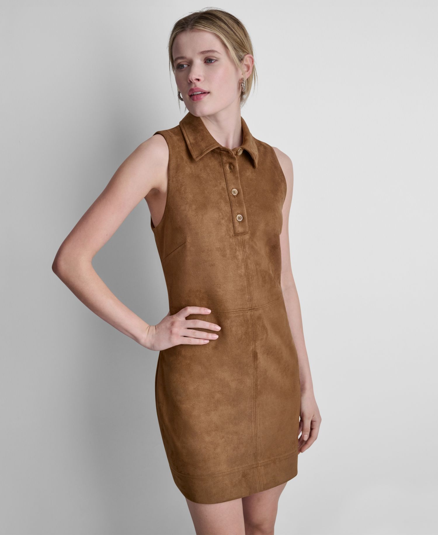 Women's Collared Sleeveless Mini Dress