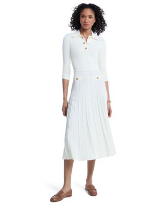 Women's Midi Stretch-Knit Polo Dress