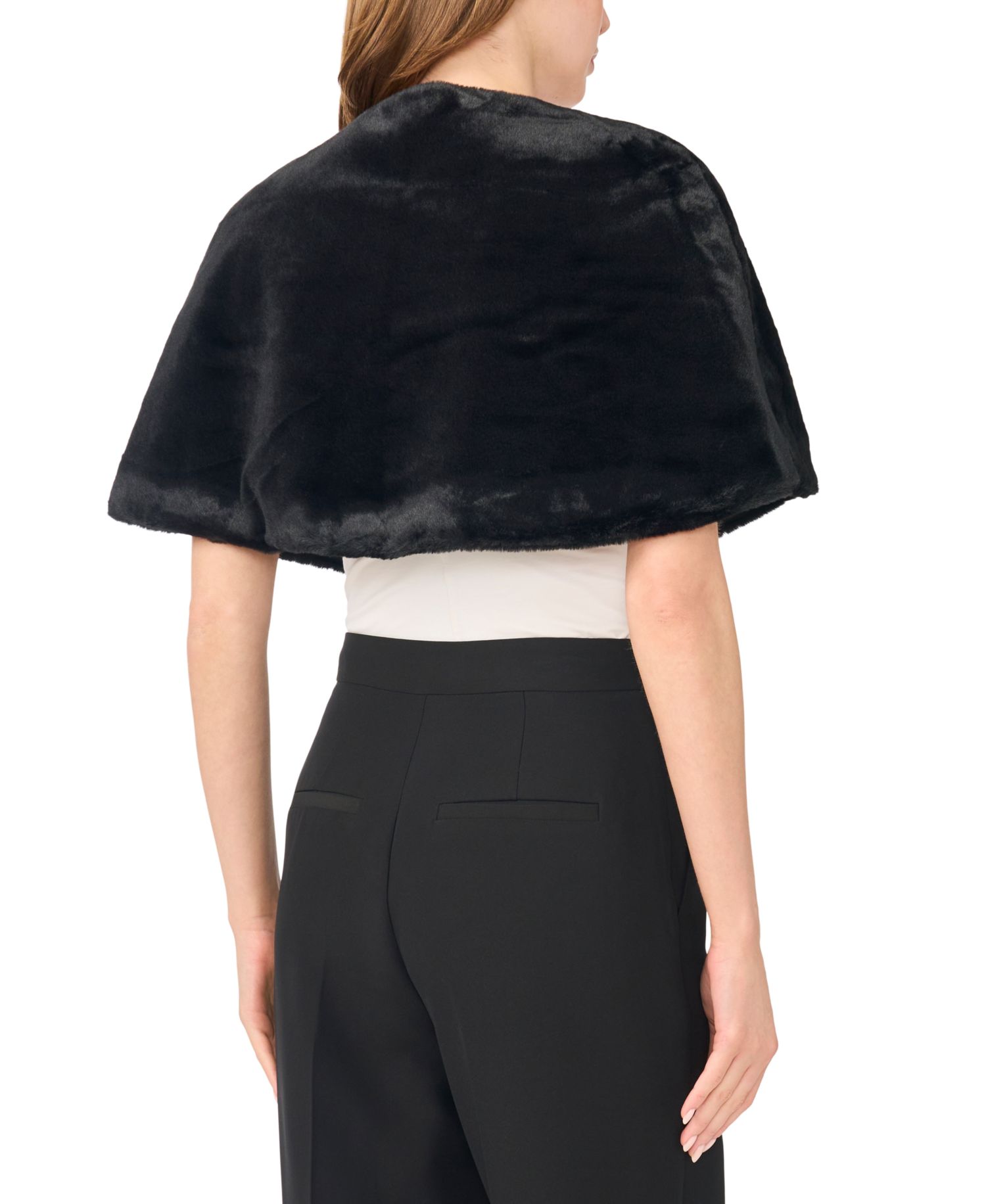 Women's Lined Faux Fur Cape